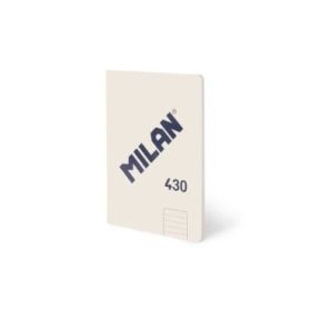 Milan 430 Libreta Encolada Formato A5 Pautado 1 Linea 7mm - 48 Hojas de 95 gr/m2 - Microperforado - Tapa Blanda - Color Beige