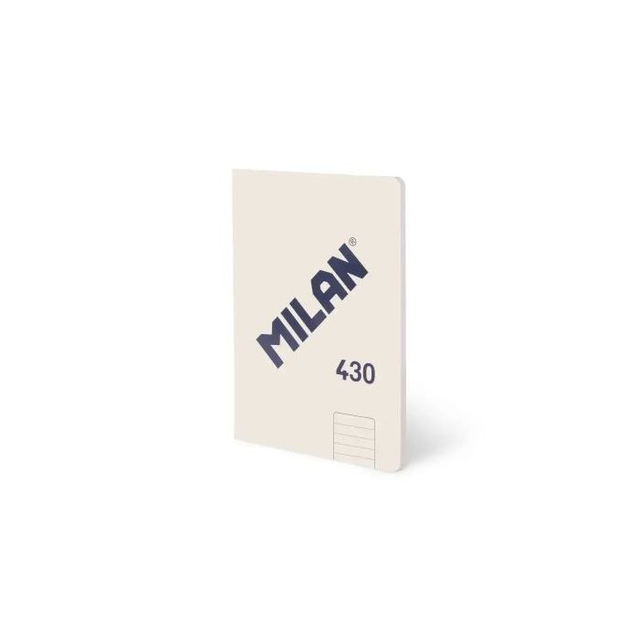 Milan 430 Libreta Encolada Formato A5 Pautado 1 Linea 7mm - 48 Hojas de 95 gr/m2 - Microperforado - Tapa Blanda - Color Beige