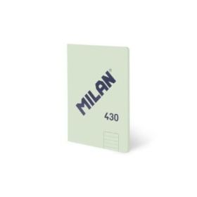 Milan 430 Libreta Encolada Formato A5 Pautado 1 Linea 7mm - 48 Hojas de 95 gr/m2 - Microperforado - Tapa Blanda - Color Verde