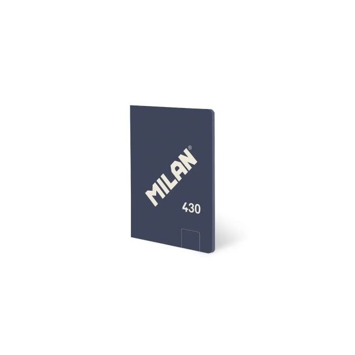 Milan 430 Libreta Encolada Formato A6 Hojas Blancas - 48 Hojas de 95 gr/m2 - Microperforado - Tapa Blanda - Color Azul