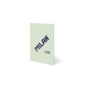 Milan 430 Libreta Encolada Formato A6 Hojas Blancas - 48 Hojas de 95 gr/m2 - Microperforado - Tapa Blanda - Color Verde