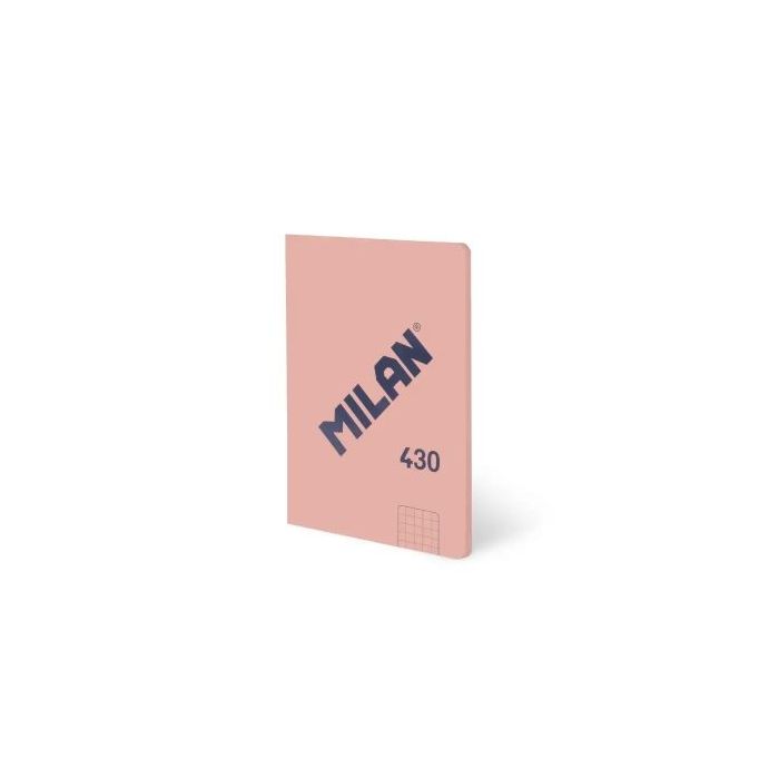 Milan 430 Libreta Encolada Formato A6 Hojas Blancas - 48 Hojas de 95 gr/m2 - Microperforado - Tapa Blanda - Color Rosa