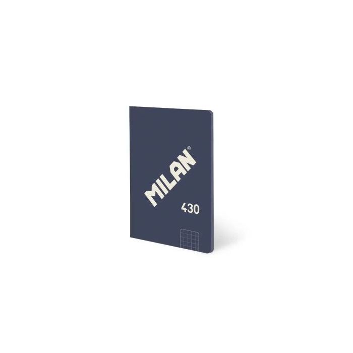 Milan 430 Libreta Encolada Formato A6 Cuadricula 5x5 - 48 Hojas de 95 gr/m2 - Microperforado - Tapa Blanda - Color Azul