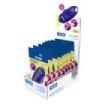 Milan Capsule Acid Expositor con 8 Blisters de Cuters - Hoja Ceramica Reemplazable - Bloqueo de Seguridad - Ergonomico - Color Azul