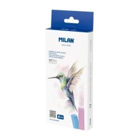 Milan Art Pack de 12 Barritas Pastel Blando - Colores Metalizados - Colores Surtidos