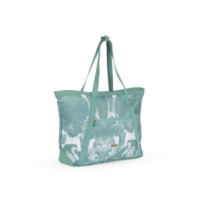 Milan Coleccion Lava Bolso Shopper 18.5L - Gran Capacidad - Cierre de Cremallera - Tamaño 52x36x3cm - Color Verde