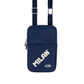 Milan Coleccion 430 Bolso Pequeño Bandolera - Tamaño Bolso 19x2.3x12.8cm - Cierre de Cremallera - Mosqueton de Aluminio - Color Azul Marino