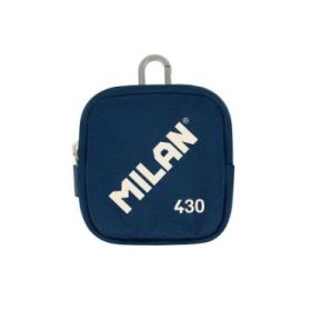 Milan Coleccion 430 Monedero Pequeño - Tamaño Monedero 10,3x10x2,5cm - Cierre de Cremallera - Mosqueton de Aluminio - Color Azul Marino