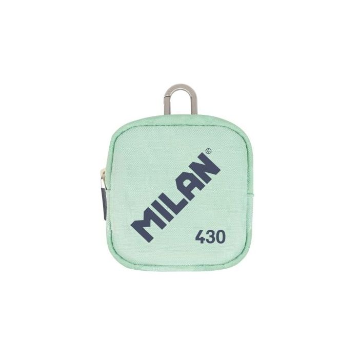 Milan Coleccion 430 Monedero Pequeño - Tamaño Monedero 10,3x10x2,5cm - Cierre de Cremallera - Mosqueton de Aluminio - Color Verde