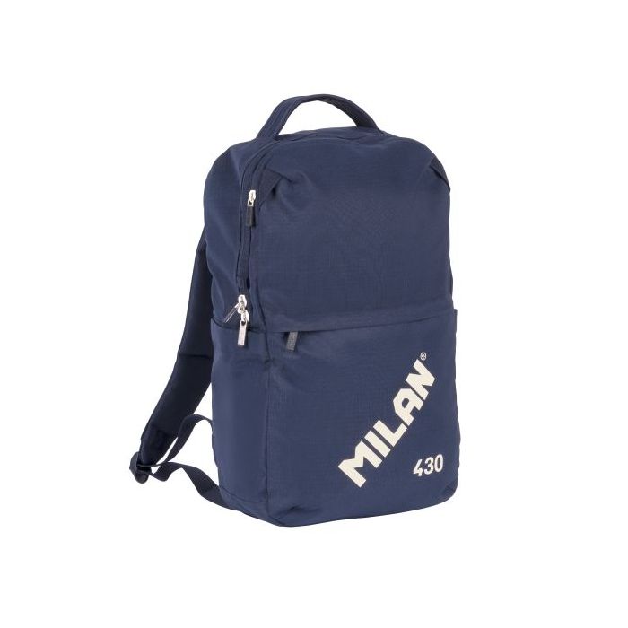 Milan 430 Since 1918 Mochila 15L - Compartimento para Portatiles hasta 14" - Cierre de Seguridad - 42x28x15cm - Color Azul