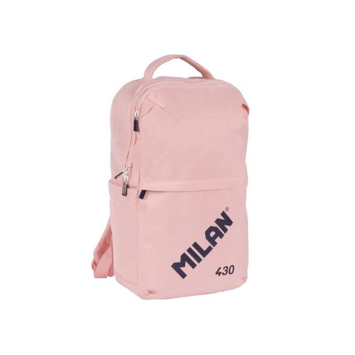 Milan 430 Since 1918 Mochila 15L - Compartimento para Portatiles hasta 14" - Cierre de Seguridad - 42x28x15cm - Color Rosa