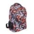 Milan Fingers Mochila Escolar 21L - Bolsillos Laterales de Malla - Compartimento Interior para Portatil - 2 Cremalleras - 45x30x12cm - Color Naranja
