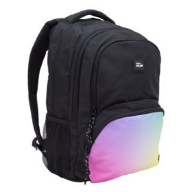 Milan Sunset Mochila Escolar 25L - Bolsillos Laterales de Malla - Compartimento Interior para Portatil - 4 Cremalleras - 46.5x30x17cm - Color Negro