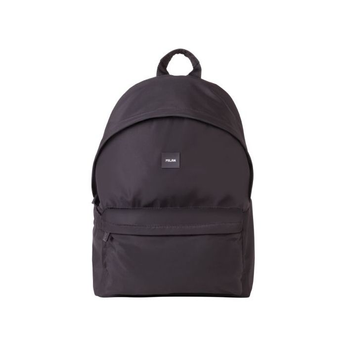 Milan Shadow Mochila Escolar Clasica 22L - Compartimento Interior para Portatil - 2 Cremalleras - 41x30x18cm - Color Negro