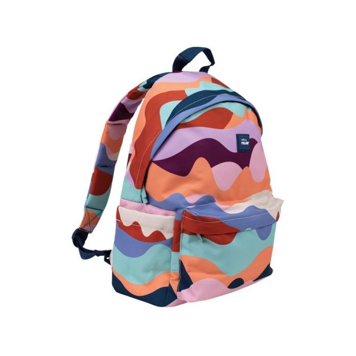 Milan The Fun Mochila Escolar Clasica 22L - Compartimento Interior para Portatil - 2 Cremalleras - 41x30x18cm - Multicolor