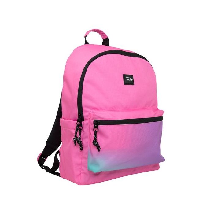 Milan Sunset Mochila Escolar Clasica 22L - 2 Cremalleras - 41x30x18cm - Color Rosa