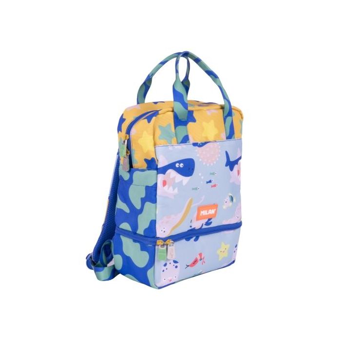 Milan Blue Odyss Mochila Infantil 9.5L - Compartimento Isotermico - 33x25x13cm - Multicolor