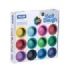 Milan Soft Dough Pack de 16 Botes de Pasta Blanda - 8 Basicos - 4 Neon - 4 Glitter o Purpurina - 30g por Unidad - 100% Vegetal - Moldeable - Sin Residuos - Colores Mezclables - Colores Surtidos