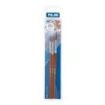 Milan 101 Pack de 3 Pinceles Escolares Redondos - Formatos Surtidos - Color Madera Oscuro