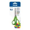 Milan Tijeras para Zurdos Verdes - Mango Ergonomico - Punta Redondeada - Acero Inoxidable de 14cm - Color Verde