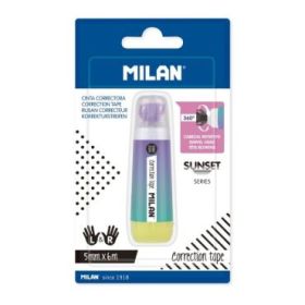 Milan Sunset Cinta Correctora Cilindrica - Presentacion en Blister - 5mm x 6m - Colores Surtidos
