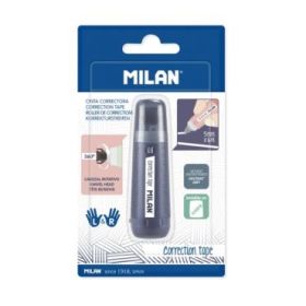 Milan 430 Since 1918 Cinta Correctora Cilindrica - Presentacion en Blister - 5mm x 6m - Colores Surtidos