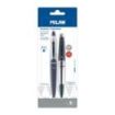 Milan Capsule Silver Pack de 1 Boligrafo Azul + 1 Portaminas 0.5mm - Color Azul Marino
