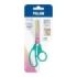 Milan Basic Sunset Tijeras de 13.4cm - Mango Ergonomico - Punta Redondeada - Hoja de Acero Inoxidable - Color Turquesa