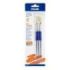Milan 526 Pack de 3 Pinceles Planos - Formatos Surtidos - Cerda Natural - Mango Ergonomico de Plastico - Color Blanco