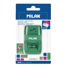 Milan Compact Afilaborra - Cuchilla de Acero de Seguridad - Doble Agujero para Normal y Maxi - Colores Surtidos