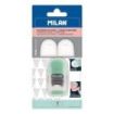Milan Capsule Silver Afilaborra - 2 Gomas de Recambio - Cuchilla de Acero de Seguridad - Colores Surtidos