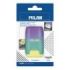 Milan Compact Sunset Afilaborra - Cuchilla de Acero de Seguridad - Doble Agujero para Normal y Maxi - Color Turquesa