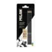 Milan Art Pack de 3 Lapices de Carboncillo + Goma The Master Gum - Color Negro
