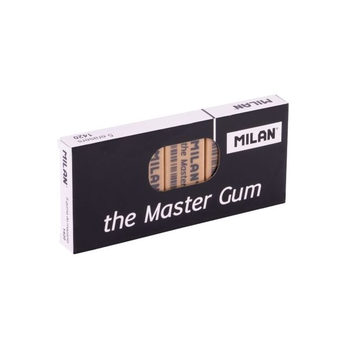 Milan Master Gum Gomas de Borrar para Bellas Artes - Envueltas Individualmente - Miga de Pan - Caucho Sintetico - Color Marron