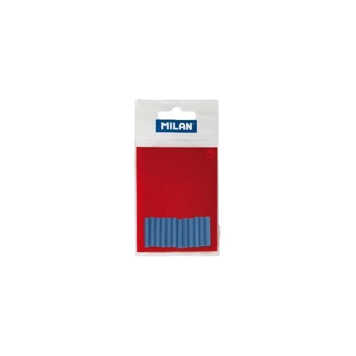 Milan Pack de 12 Gomas de Recambio Abrasivas para Borrador Electrico - Color Azul