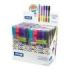 Milan Sway Combi Duo Expositor con 10 Estuches de 5 Boligrafos de Bola Retractiles - Punta Redonda 1mm - Doble Punta Intercambiable - Colores Surtidos