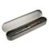 Milan Caja Metalica con Boligrafo Multifuncion - Boligrafo Azul - Boligrafo Rojo - Portaminas - Goma de Borrar - Color Plata
