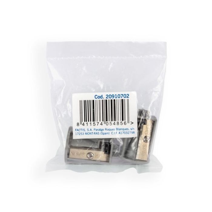 Milan Pack de 2 Sacapuntas de Recambio para Sacapuntas Electrico Doble - Maxi y Regular - Color Transparente