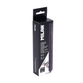 Milan Pack de 3 Barritas de Carboncillo - Natural - Rectangular 22x10mm - Color Negro
