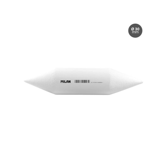 MilanPack de 3 Difuminos - Diametro de 30mm - Recomendado para Bellas Artes - Color Blanco
