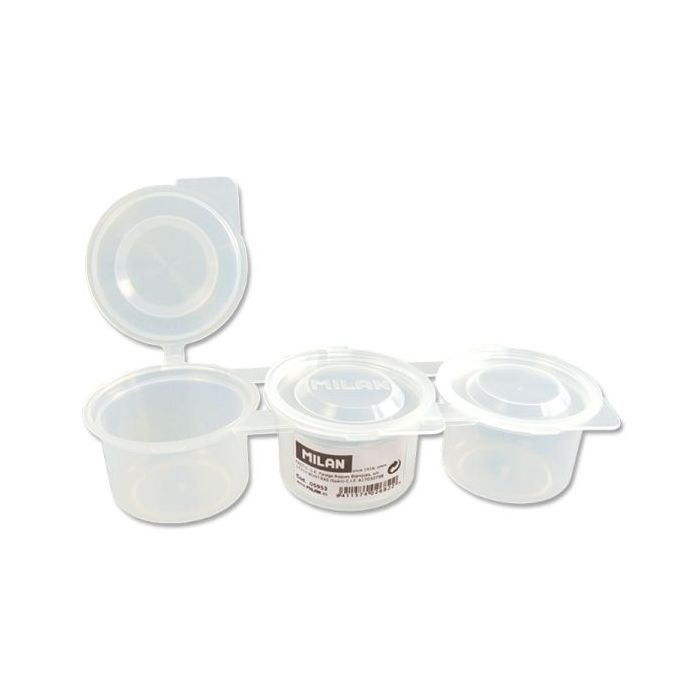 Milan Vaso para Mezclas con Tapa - Triple - 70ml por Unidad - Color Transparente