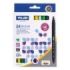 Milan Pack de 24 Rotuladores Bicolor - Tinta al Agua - Punta Conica de 5mm - Colores Surtidos