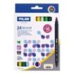 Milan Pack de 24 Rotuladores Bicolor - Tinta al Agua - Punta Conica de 5mm - Colores Surtidos