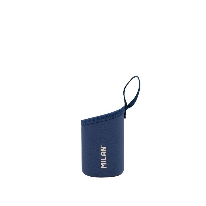 Milan 430 Since 1918 Funda de Neopreno para Botellas Isotermicas de 0.35L - Agarre Antideslizante - Ayuda a Mantener la Temperatura - Protege la Botella - Color Azul Marino