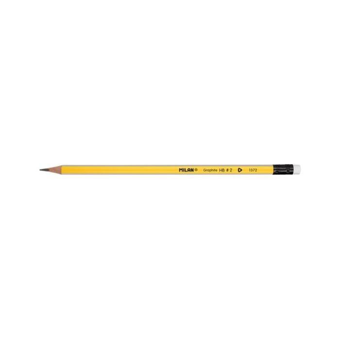 Milan Goma de Borrar Lapices de Grafito HB - Color Amarillo