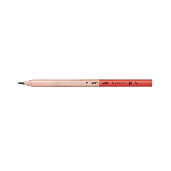 Milan Maxi Lapices de Grafito HB - Triangular - Color Rojo