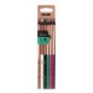 Milan Copper Pack de 6 Lapices de Colores - Madera Negra - Mina Gruesa - Hexagonales - Colores Surtidos