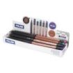 Milan Copper Expositor con 24 Lapices de Grafito HB - con Goma - Colores Surtidos