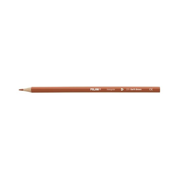 Milan Unicolor Lapices de Color Marron - Triangular - Color Marron