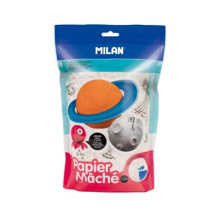 Milan Papel Mache Blanco en Polvo - en Bolsa - 200g - Color Blanco